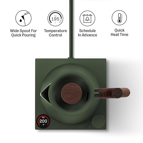 Corvo EKG Pro Small Electric Tea Kettle for Coffee (Woodland with Walnut Handle / Corvo EKG Pro)