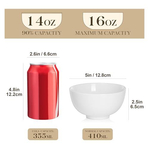14 Oz Small Ceramic Bowls Set of 8 (Off-White / 14OZ (8PCS ))