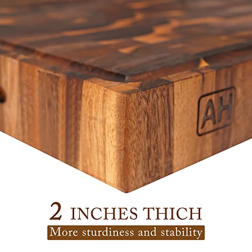 X Large Walnut Wood End Grain Cutting Board 20x15x2" Butcher Block (End Grain / 20"L x 15"W)