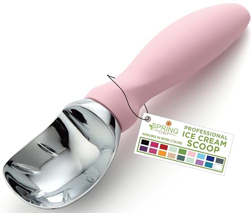 Heavy Duty Ice Cream Scoop with Soft Grip Handle