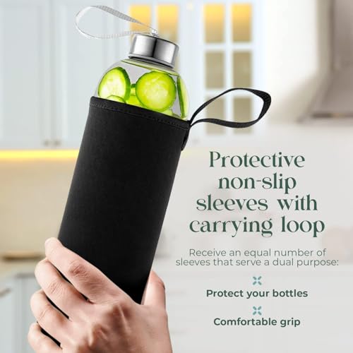 16 oz Glass Water Bottles
