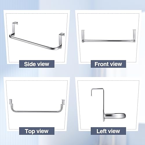 Over Cabinet Door Towel Bar (Silver)