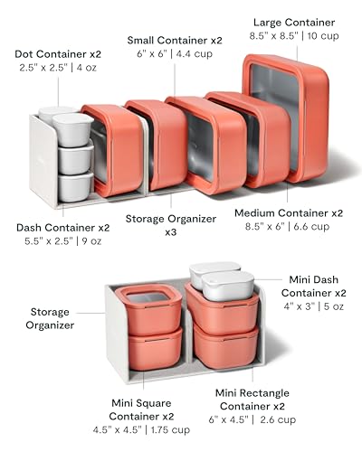 22 Piece Glass Food Storage Set (Perracotta / Food Storage Set (22x))