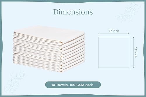 Organic Cotton Flour Sack Kitchen Towels (Natural Cotton)