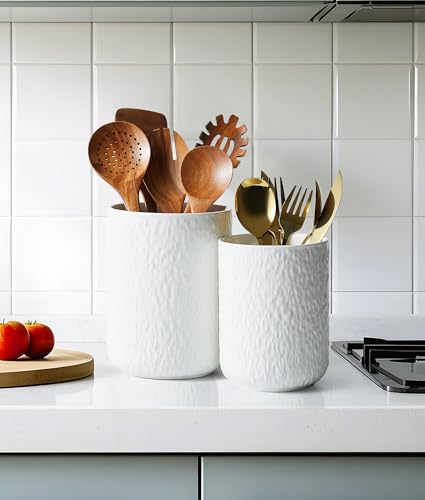 Set of 2 Utensil Holder (White)