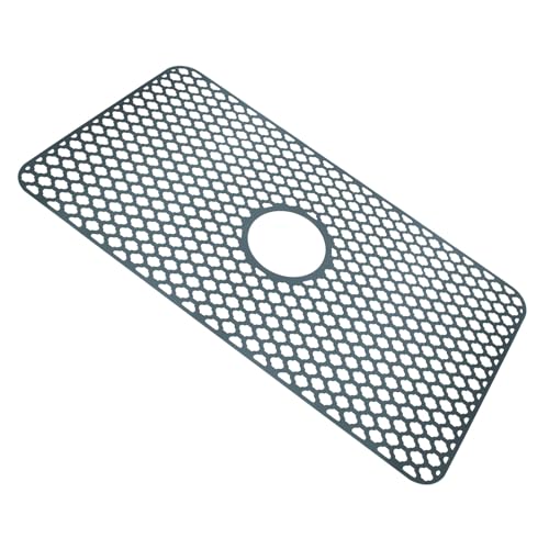 Heat Resistant Silicone Sink Mat Protector (28"X15" Center Drain)