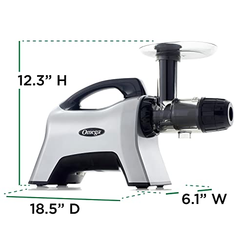Juicer NC1000HDS Juice Extractor and Nutrition System Slow Masticating BPA (Silver)