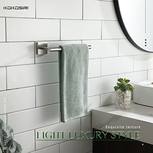 Towel Holder Brushed Nickel Bathroom Accessory Hand Towel Bars Wall Mounted Kitchen Cabinet Paper Holder Stainless Steel (Brushed Nickel / 1 Pack)