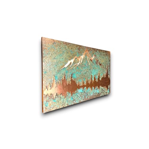 Handmade Copper Wall Art for Home (Panorama of Copper / 9.8 x 13.8 in (Rectangular))