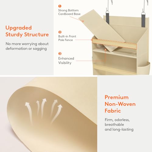 1 Pack Over the Door Organizer (Beige / 6 section)