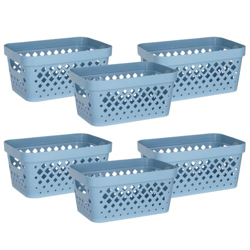Plastic Baskets for Organizing (Marina Blue / 1 Gallon)
