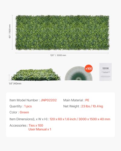 Artificial Grass Wall Panels (Boxwood / 60 x 120 IN)