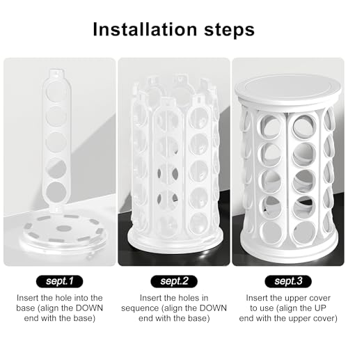K Cup Holder Coffee Pods Holder with 40 K (White)
