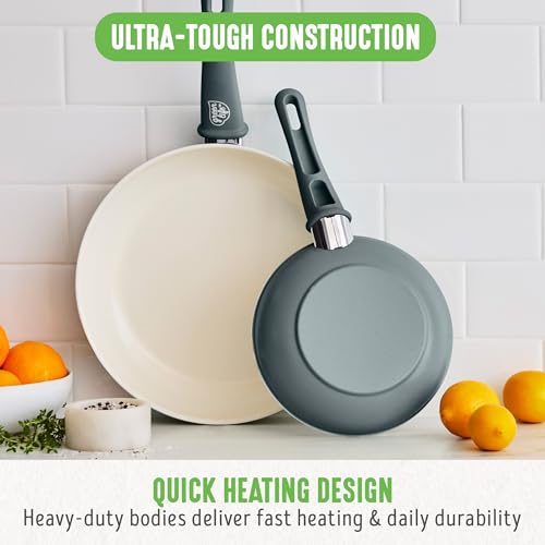 Non Stick Fry Pan Set (7" & 10" Frying Pan Skillet Set / Gray)