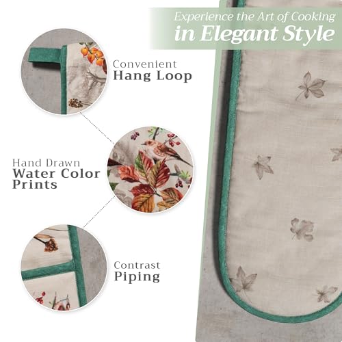 Double Oven Mitts 100% Cotton Double Oven Glove (053 - Recolte / 7" x 35" (Double Oven Mitt))