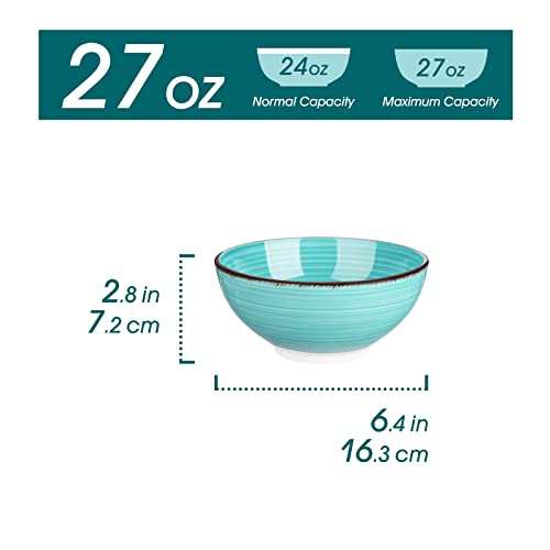 Bonita 27 Oz Cereal Bowls Set of 6 (Cool Color / 27 Oz)