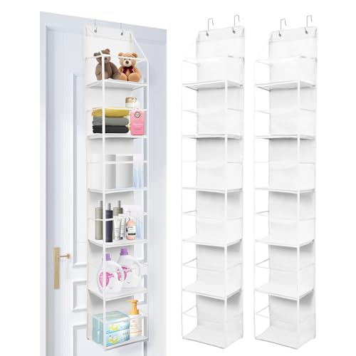 2 Packs Over The Door Organizer (Grey)