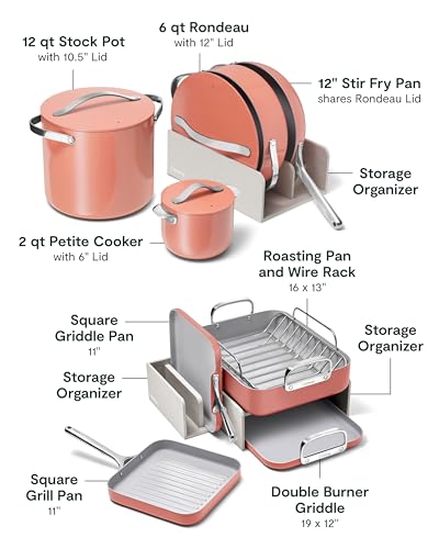31-Piece Non-Stick Ceramic Cookware Bundle (Perracotta / 31pc Set)