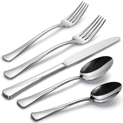 Alice 20 Piece Silverware Set Stainless Steel Flatware Set (4 Count)