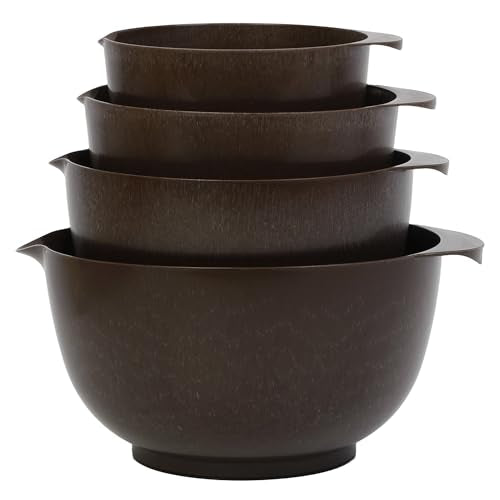 4.5 Quart Large Plastic Mixing Bowls (Brown)
