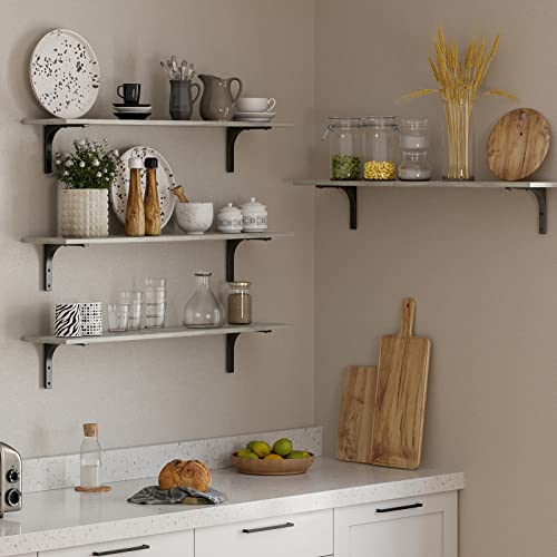 Long Wall Shelves (Grey Wash / 39.4 Inch)