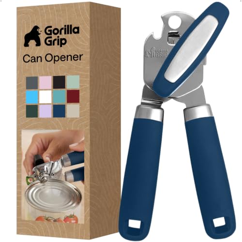Upgraded Model Stainless Steel Manual Can Opener (Blue)