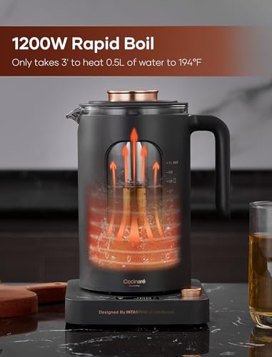 Electric Tea Kettle with Infuser (Dark Gray)