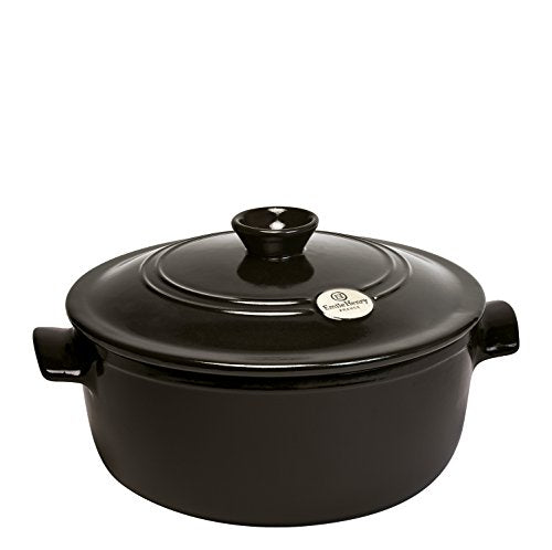 France Flame Round Stewpot Dutch Oven (Charcoal / 4.2 Quart)