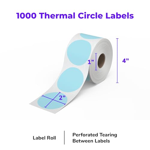 2 Inch Circle Thermal Labels (1000 Count)