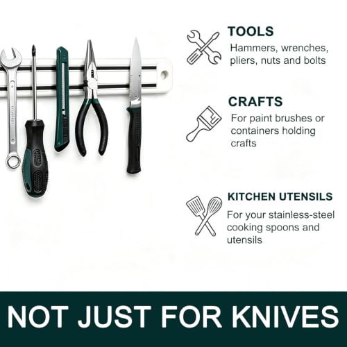 Magnetic Knife Strips Holder for Wall (White / 13in)