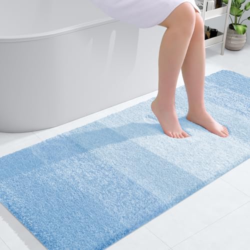 Bathroom Runner Rug 54x24 (54" X 24" / Sky Blue)