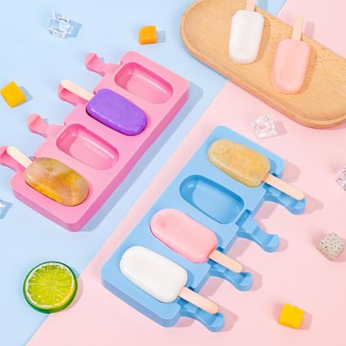 Popsicle Molds Set of 3 (Pink, Bule, Green / Large)