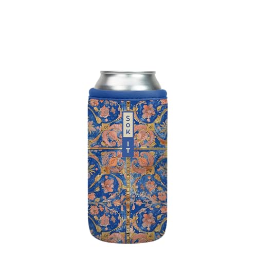 CanSok Sleeve for Beer & Soda Insulated Neoprene Cover (Bespoke Blooms / 16oz Can Sleeve)