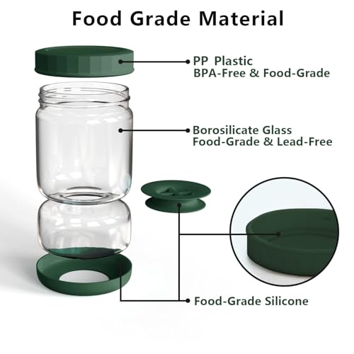 Glass Pickle Jar (34oz Green Pickle jar)