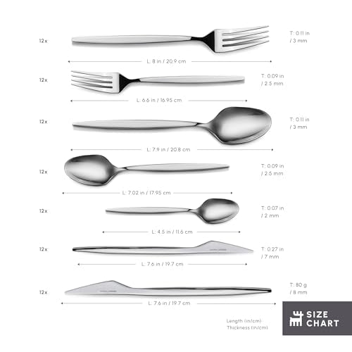 Thor 84 Piece Table Silverware Cutlery Set with Box