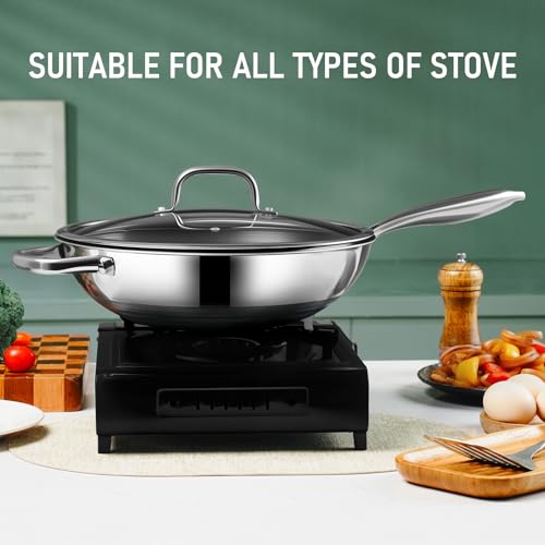 Hybrid 12 Inch Wok with Lid (12 Inch with Lid)