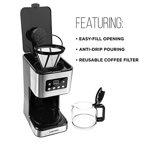 12 Cup Programmable Coffee Maker (Stainless Steel)