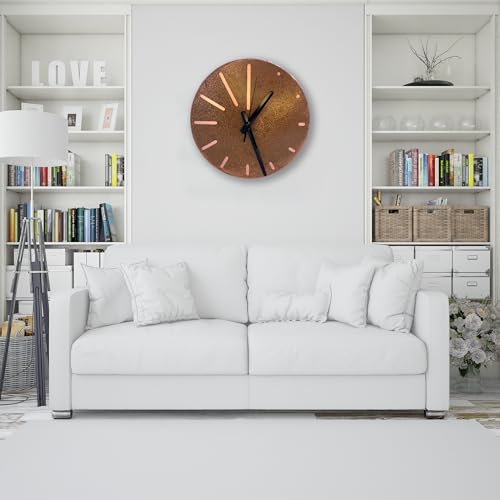 Handmade Pure Copper Wall Clock for Home Decoration (Lines of Time / 11)