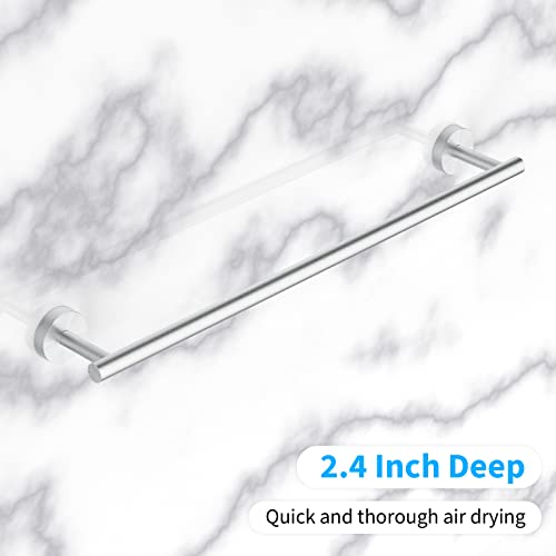 2 Pieces Brushed Nickel Bathroom Towel Bar (Brushed Nickel / 24inch)