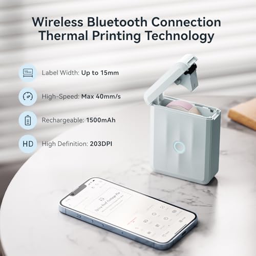 D110 Mini Label Maker Machine with Tape for Home School