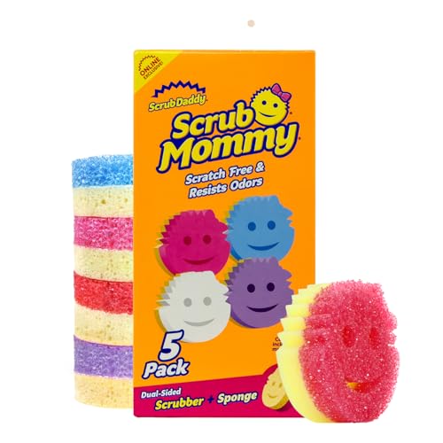 Scrub Mommy Kitchen Sponges for Dishes & Wiping Spills (5 Count)
