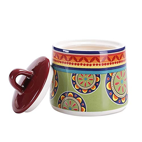Tunisian Ceramic Sugar and Creamer Set