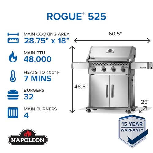 Rogue 525 4 Burner Propane Grill (Rogue 525 Propane Stainless Steel / Rogue 525)