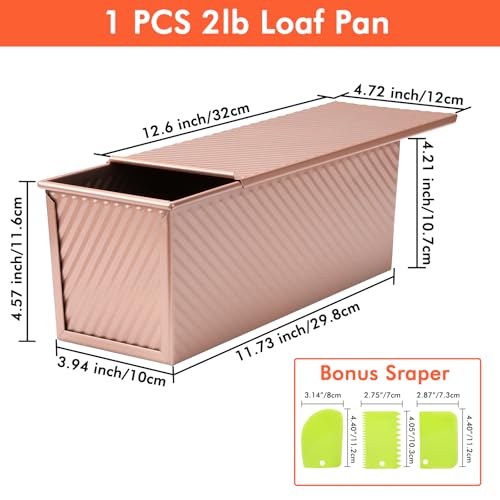 2lb Pullman Loaf Pan with Lid (Rose Gold / 2lb 1pc)