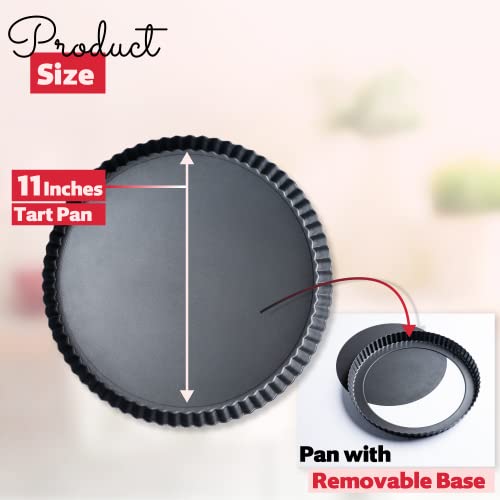 Tart Pan 11 Inch Removable Bottom (11 Inch)