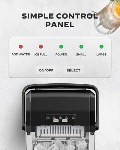 Countertop Ice Maker (Rock Black / 26lbs)