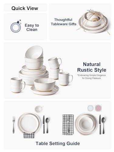 Ceramic Dinnerware Sets for 4 (Dinnerware & Mug 16 pieces)