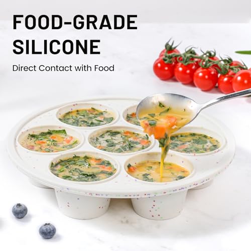 Silicone Air Fryer Muffin Pan with Reinforced Frame (Standard: 7 Cups)