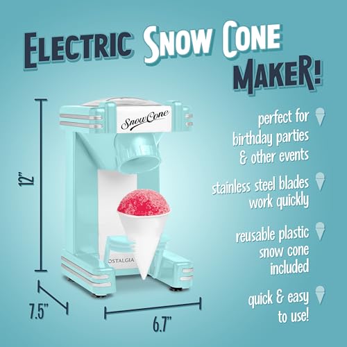 Retro Snow Cone Machine (Single Serve / Aqua)