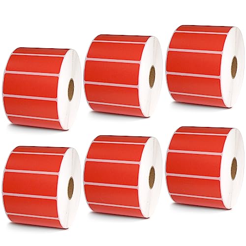 2.625" x 1" 67 mm x 25 mm (2.625 in x 1 in / Red)